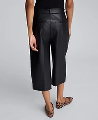 Kenneth Cole Women's High Rise Pintuck Cropped Capris Pants