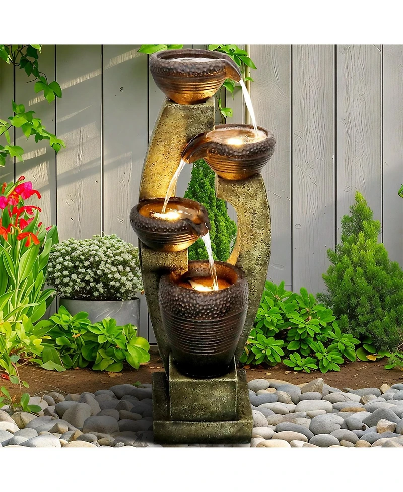 SunJet 39.3" H Modern Outdoor Fountain