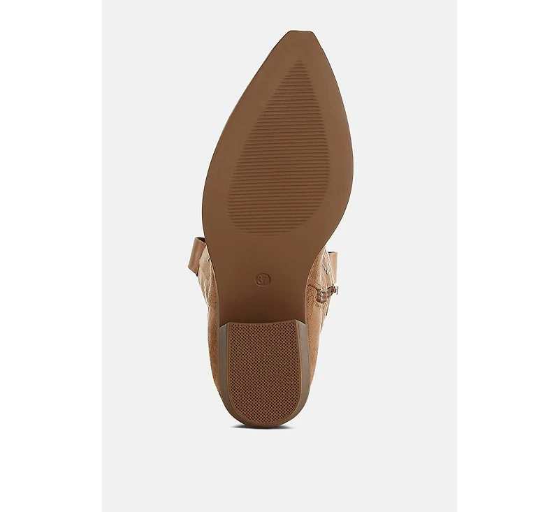 Lariat Studs Embellished Cowboy Boots Women