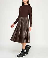 Invitee Juniors' Mock Neck Sweater Midi Dress