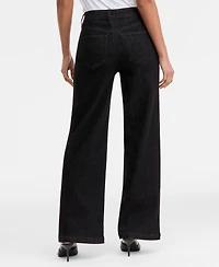 I.n.c. International Concepts Women's High-Rise Wide-Leg Embellished Jeans, Macy's Exclusive