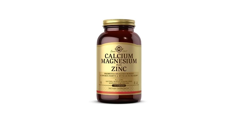 Solgar Calcium Magnesium Plus Zinc Tablets, 250 Tabs