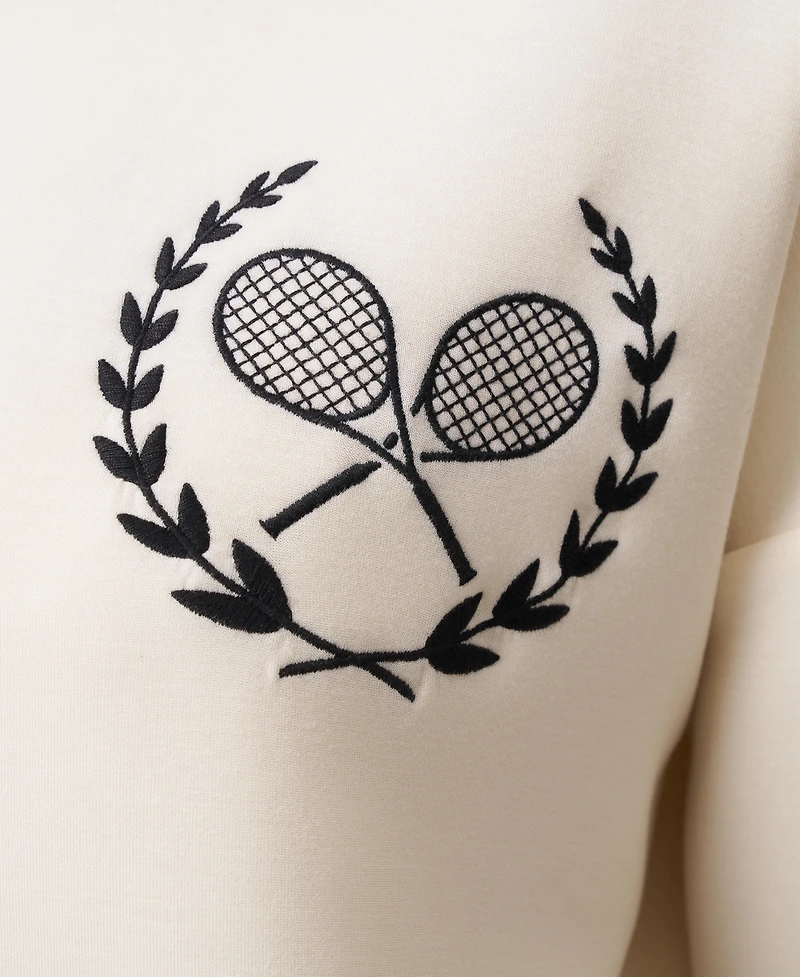 Cable & Gauge Women's Embroidered Tennis Yummy Sweatshirt