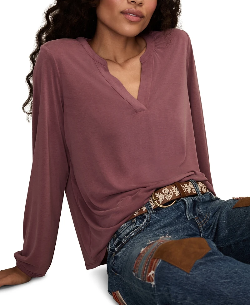 Lucky Brand Women's Sandwash Long Sleeve Top