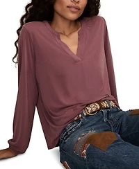 Lucky Brand Women's Sandwash Long Sleeve Top