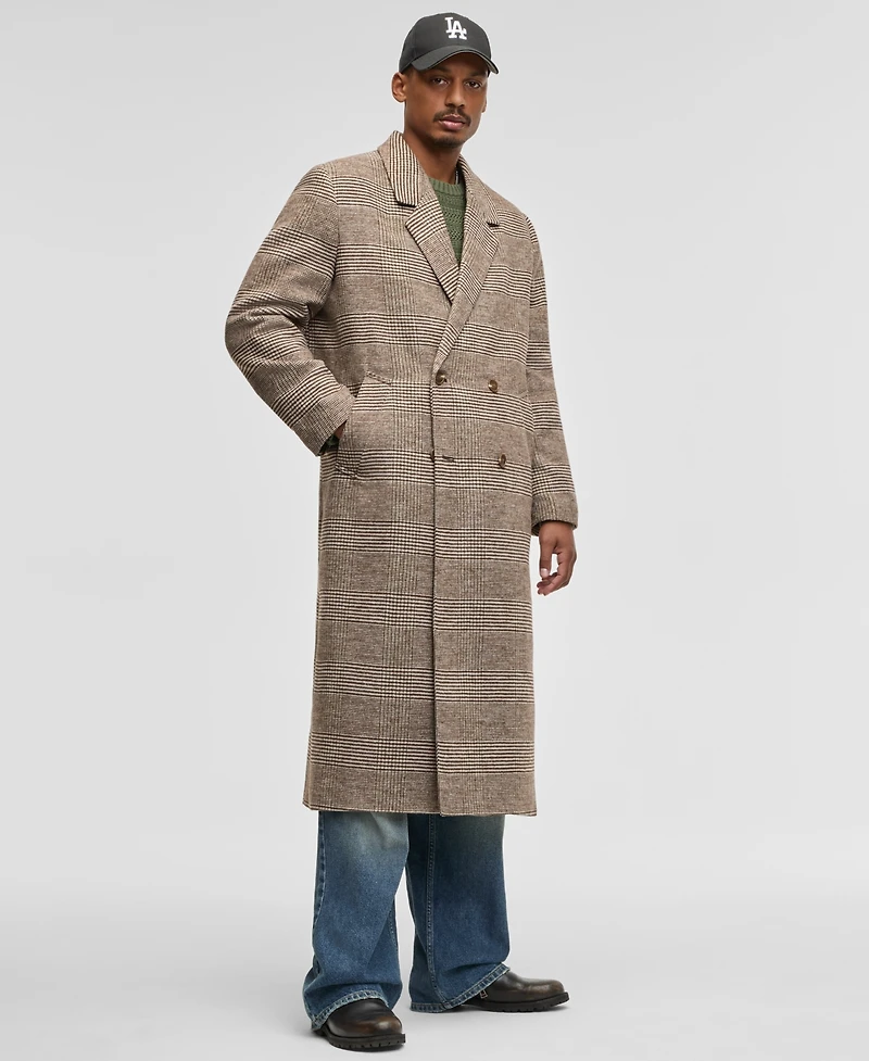 Mode of One Men's Relaxed-Fit Double-Breasted Top Coat, Macy's Exclusive