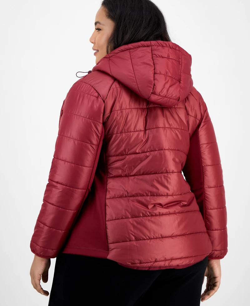 Id Ideology Plus Hooded Puffer Jacket, Created for Macy's