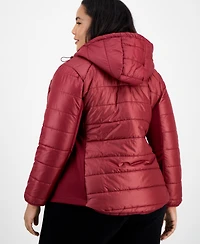 Id Ideology Plus Hooded Puffer Jacket, Created for Macy's