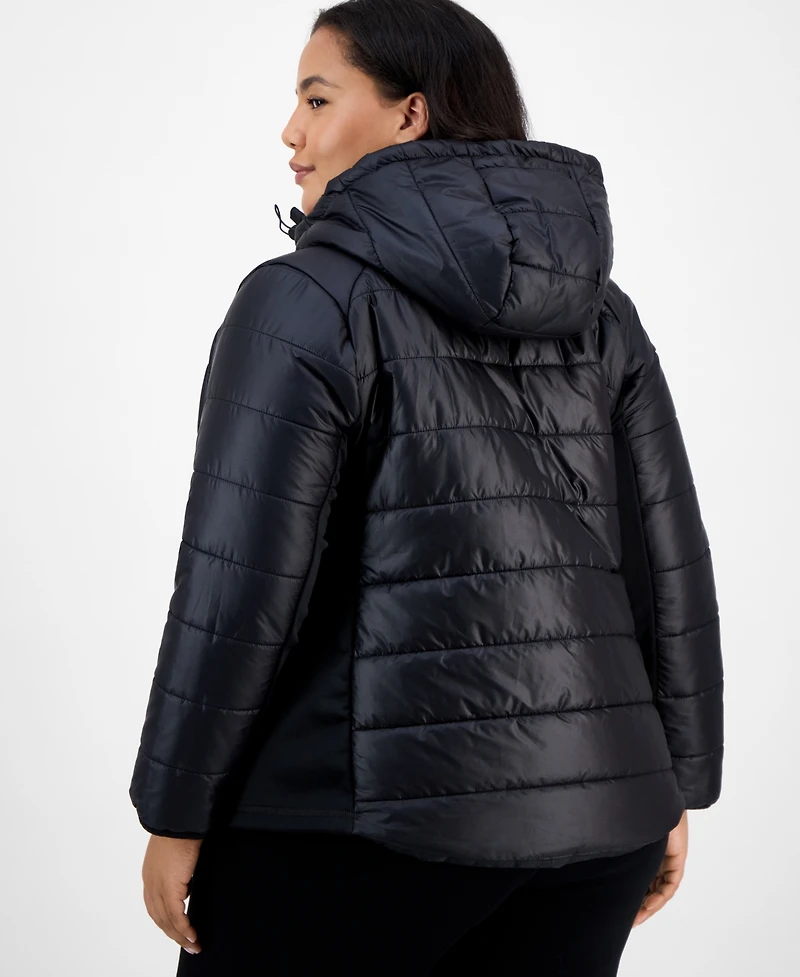 Id Ideology Plus Hooded Puffer Jacket, Created for Macy's
