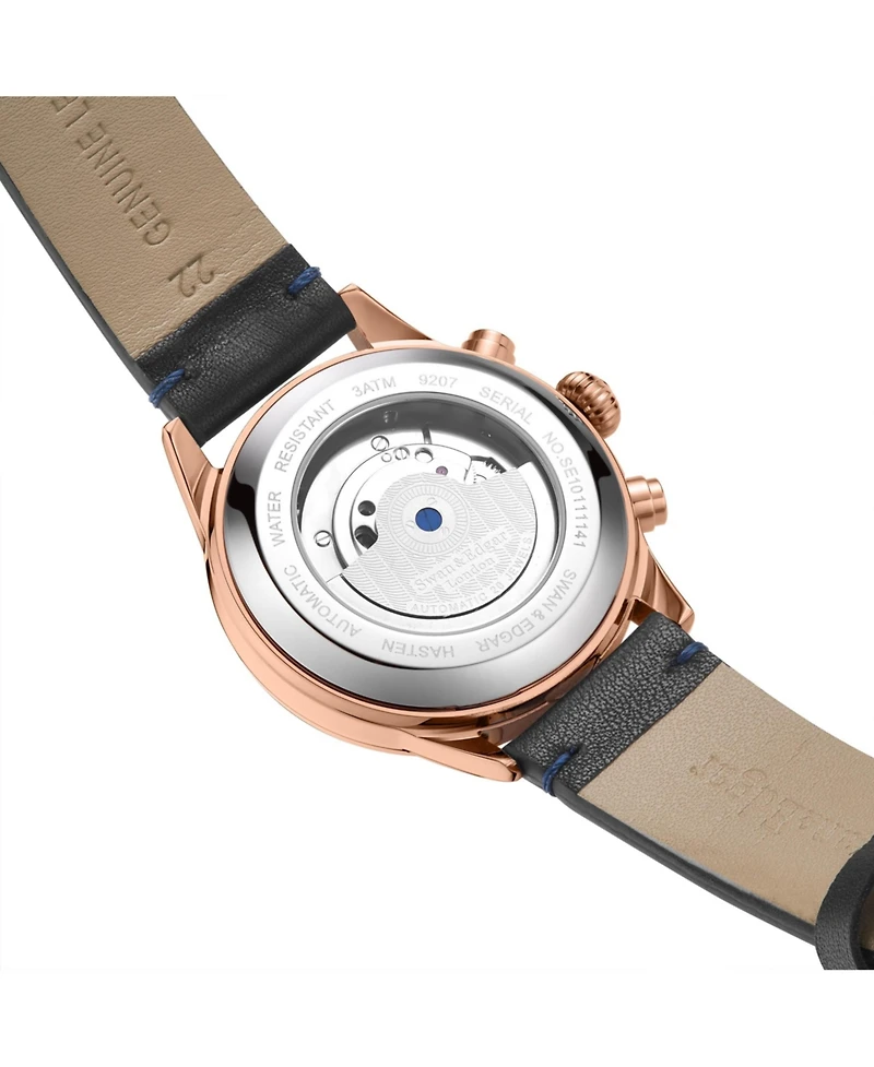 Swan & Edgar Men's Hand Assembled Hasten Auto Rose Blue watches.