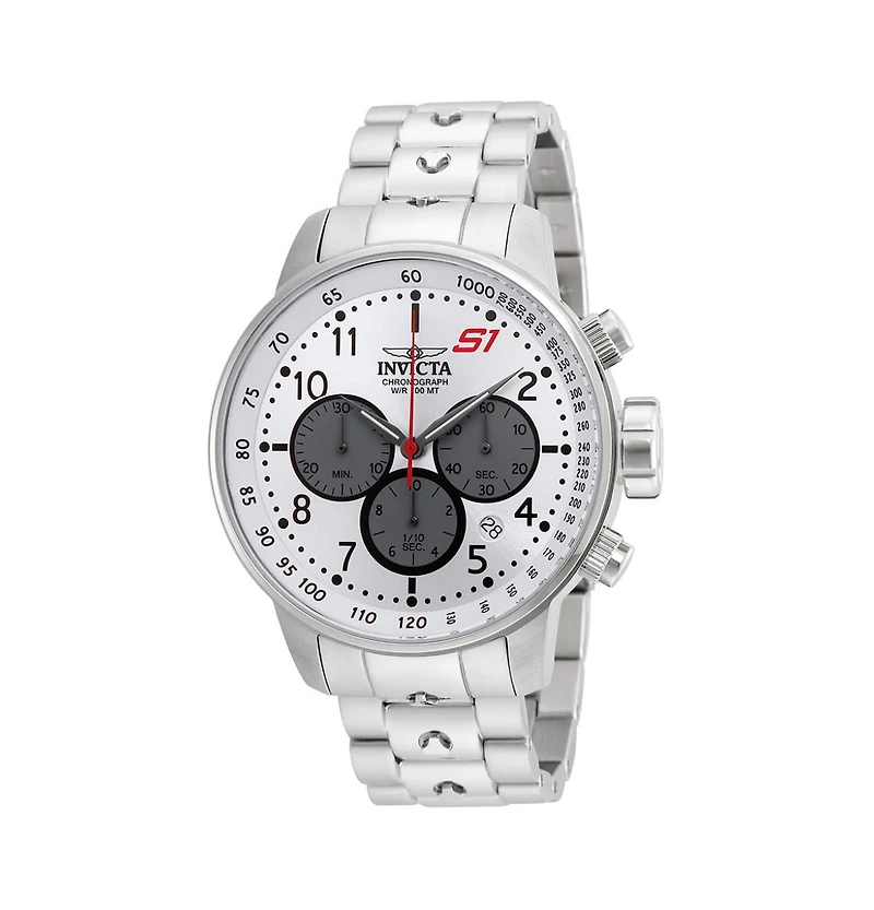Invicta Men's 23083 S1 Rally Quartz Chronograph Silver, Grey Dial Watch