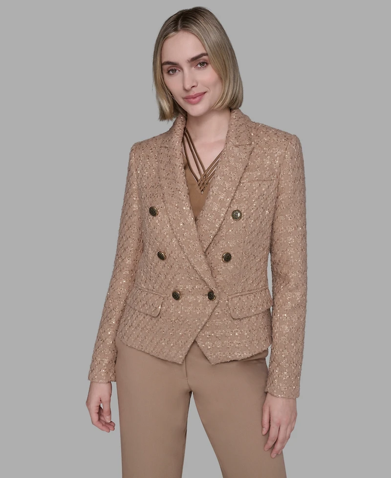 Karl Lagerfeld Paris Women's Cropped Long Sleeves Jacket