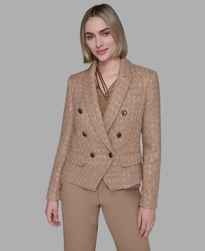Karl Lagerfeld Paris Women's Cropped Long Sleeves Jacket