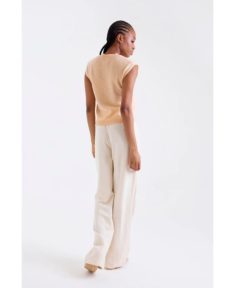 1982 Women's Zarah Crew Neck Cashmere Knit Vest