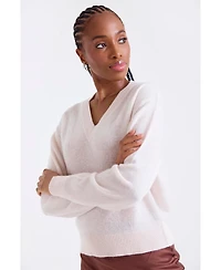 1982 Women's Indigo Vee V-Neck Cashmere Sweater