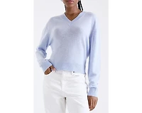 1982 Women's Indigo Vee V-Neck Cashmere Sweater
