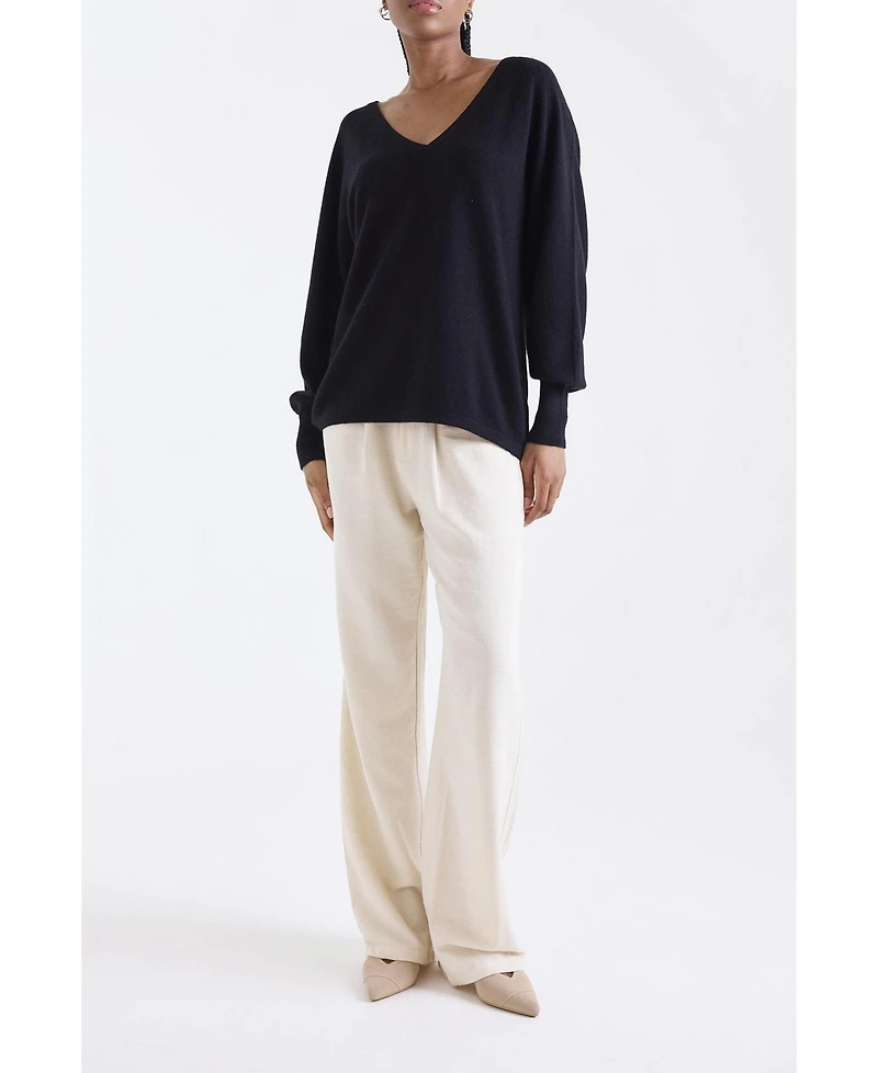 1982 Women's Paros Poncho V-Neck Cashmere Sweater