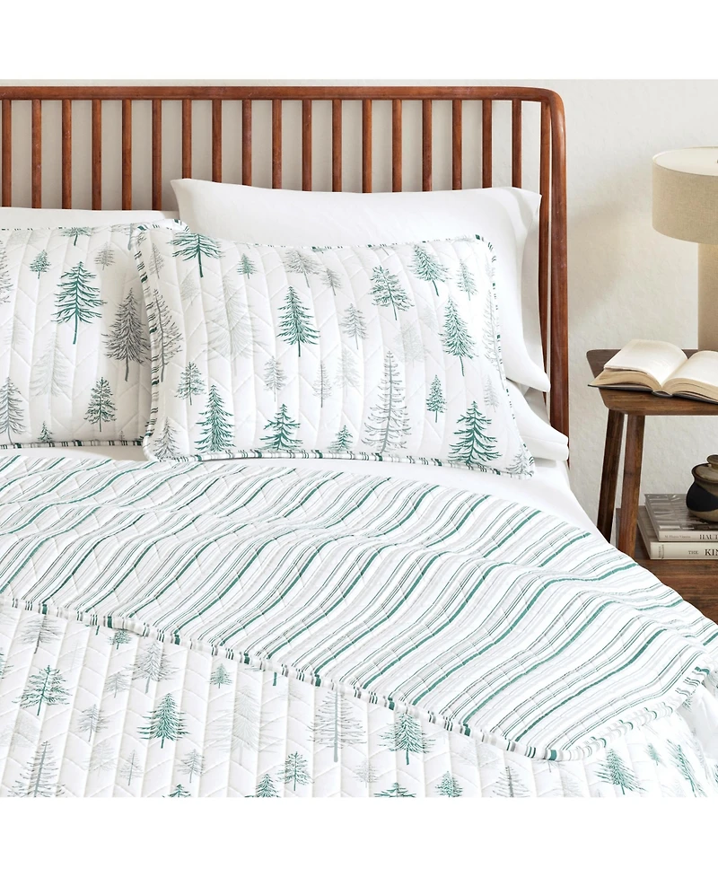 Linery & Co. Rustic Woodland Reversible Microfiber Quilt Set with Shams