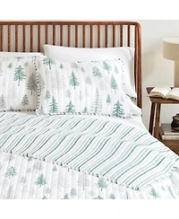 Linery & Co. Rustic Woodland Reversible Microfiber Quilt Set with Shams