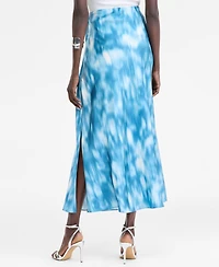 I.n.c. International Concepts Women's Printed Satin Midi Skirt, Macy's Exclusive