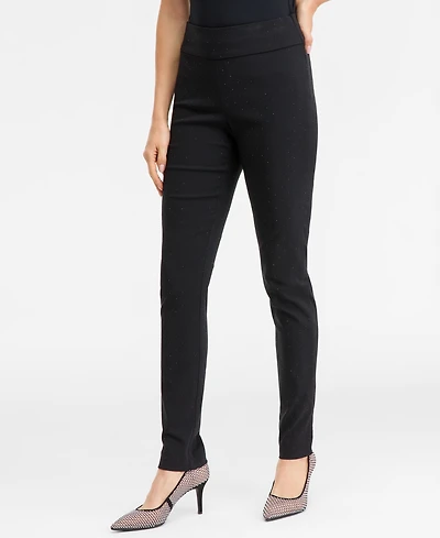 I.n.c. International Concepts Women's Rhinestone Twill Skinny Pants, Macy's Exclusive