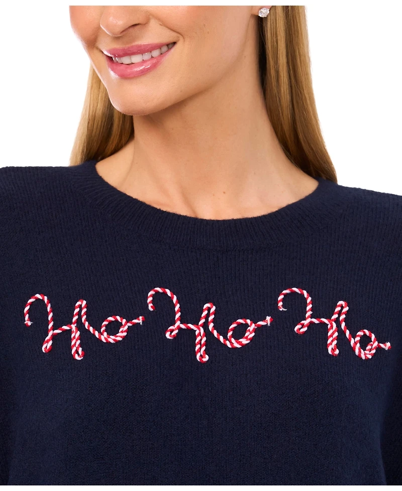 CeCe Women's Ho Crewneck Sweater