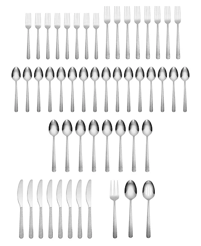 Cambridge Silversmiths Stainless Steel Sander Mirror 51-Piece Flatware Set, Service for 8