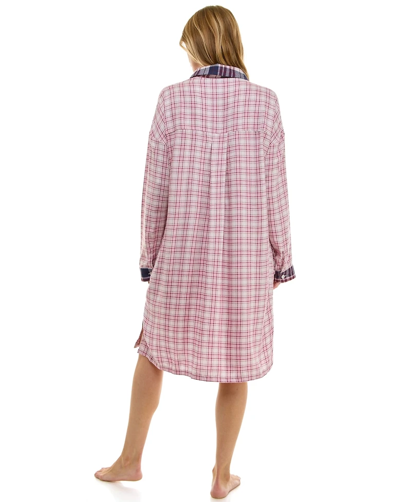 Roudelain Women's Collared Sleepshirt