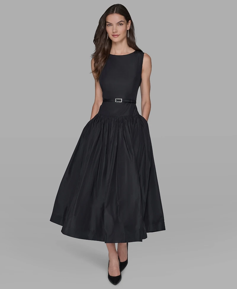 Karl Lagerfeld Paris Women's Taffeta Drop-Waist Ball Gown