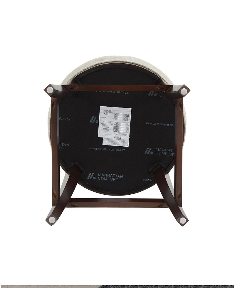 Manhattan Comfort Lucia 37.2" Chenille Upholstered Counter Stool