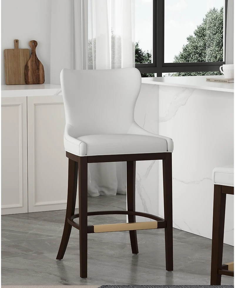 Manhattan Comfort Blair 43.9" Leatherette Upholstered Barstool