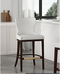 Manhattan Comfort Blair 43.9" Leatherette Upholstered Barstool
