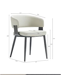 Manhattan Comfort Luce Textured 22.9" Leatherette Upholstered Dining Chair