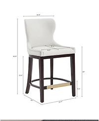 Manhattan Comfort Blair 40.9" Leatherette Upholstered Counter Stool