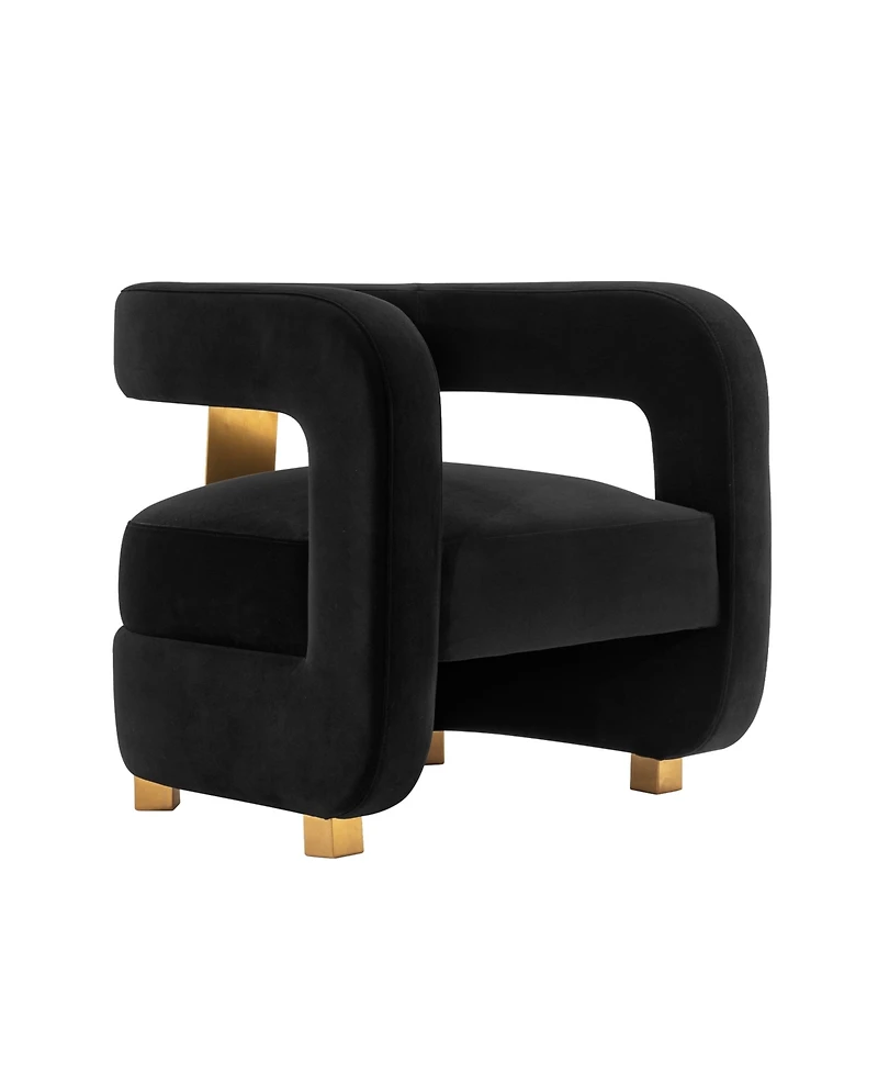 Manhattan Comfort Amirah Modern 27.17" Velvet Upholstered Accent Chair