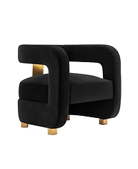 Manhattan Comfort Amirah Modern 27.17" Velvet Upholstered Accent Chair