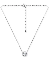 Giani Bernini Cushion Cut Necklace (1-5/8 ct. t.w.) in Sterling Silver, Macy's Exclusive