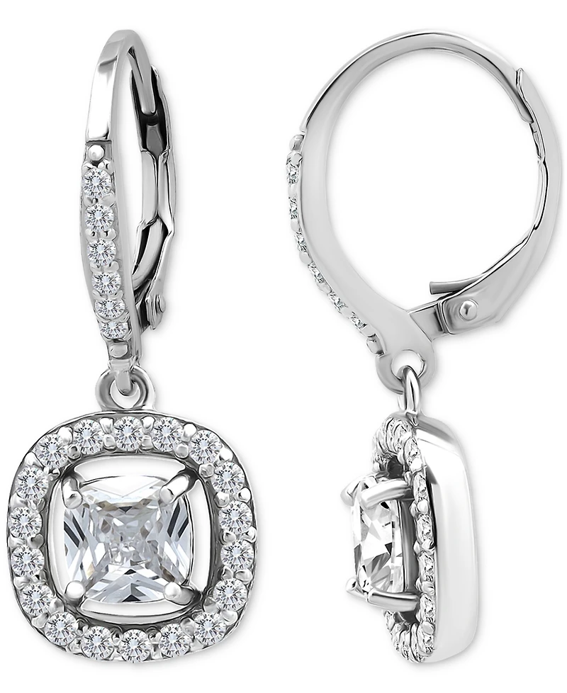 Giani Bernini Cushion Cut Drop Earrings (2-1/2 ct. t.w.) in Sterling Silver, Macy's Exclusive