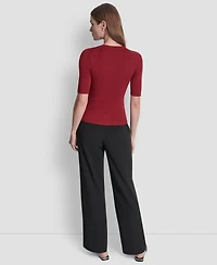 Dkny Petite Short Sleeve Sweater