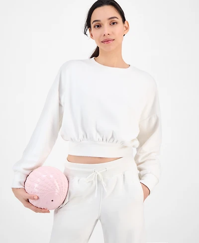 Id Ideology Women's Butter Fleece Cropped Sweatshirt, Macy's Exclusive