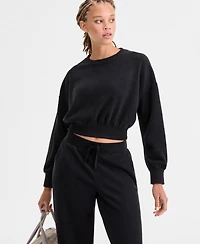 Id Ideology Women's Butter Fleece Cropped Sweatshirt, Macy's Exclusive