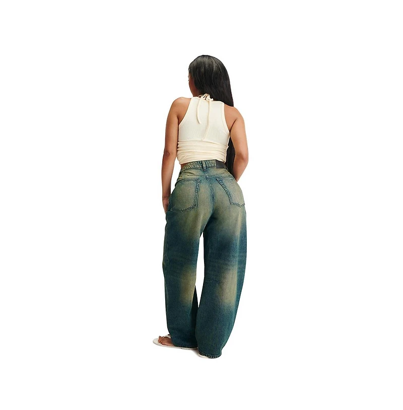 Cotton On Women's Curvy Barrel Jean
