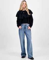 And Now This Petite Cape Long-Sleeve Sweater, Macy's Exclusive