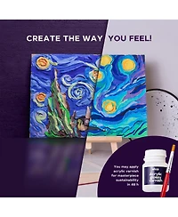 Wise Elk Okto Sensory Art 3D Painting "Starry Night" – 11.8" x 15.7" Canvas Kit