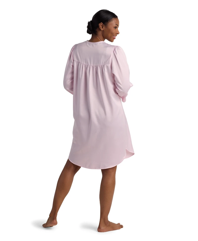 Miss Elaine Women's Round Neck Long Sleeve Gown