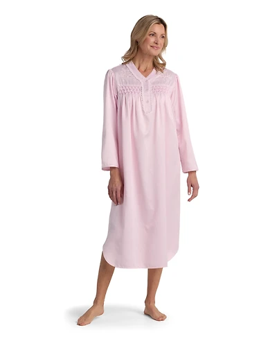 Miss Elaine Women's High V-Neck Long Sleepwear Gown