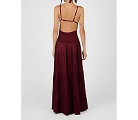 WeWoreWhat Women's Smocked Drop Waist Maxi Dress