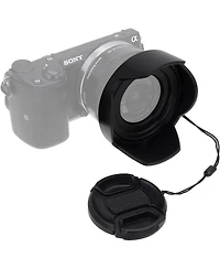 Fotodiox Reversible Flower Hood Kit for Sony E Pz 16-50mm F3.5-5.6 Oss E-Mount Power Zoom Lens, Includes 40.5/52mm Mounting Ring and 52mm Inner Pinch