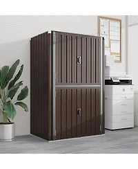 Aecojoy Outdoor Storage Cabinet Waterproof with Shelves, Vertical Tall Sheds