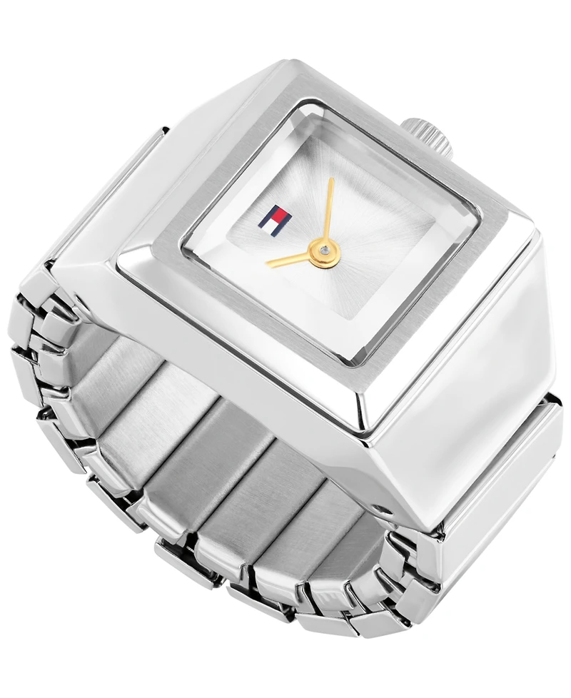 Tommy Hilfiger Women's Quartz Silver Tone Stainless Steel Watch Ring, 15mm